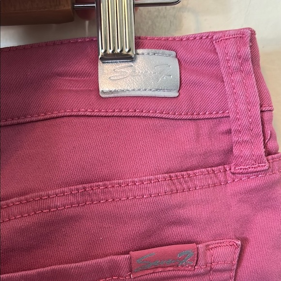 Seven Women's Pink Weekend Short Denim Shorts Size 8 - Picture 4 of 8